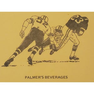 12 fogli di cancelleria vintage PALMER'S BEVERAGES calcio anni '70 LEGGI nome Palmer immagine 2