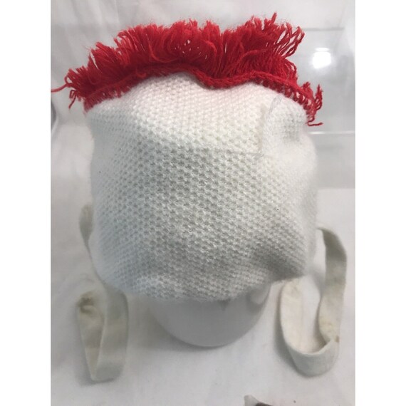 1950s Handmade Clown Knitted Winter Hat VTG Child… - image 3