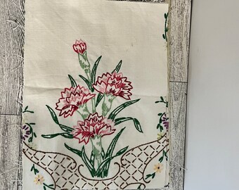 Embroidery  Slow Stitching - Fabric Art - Junk journal Floral hand stitched