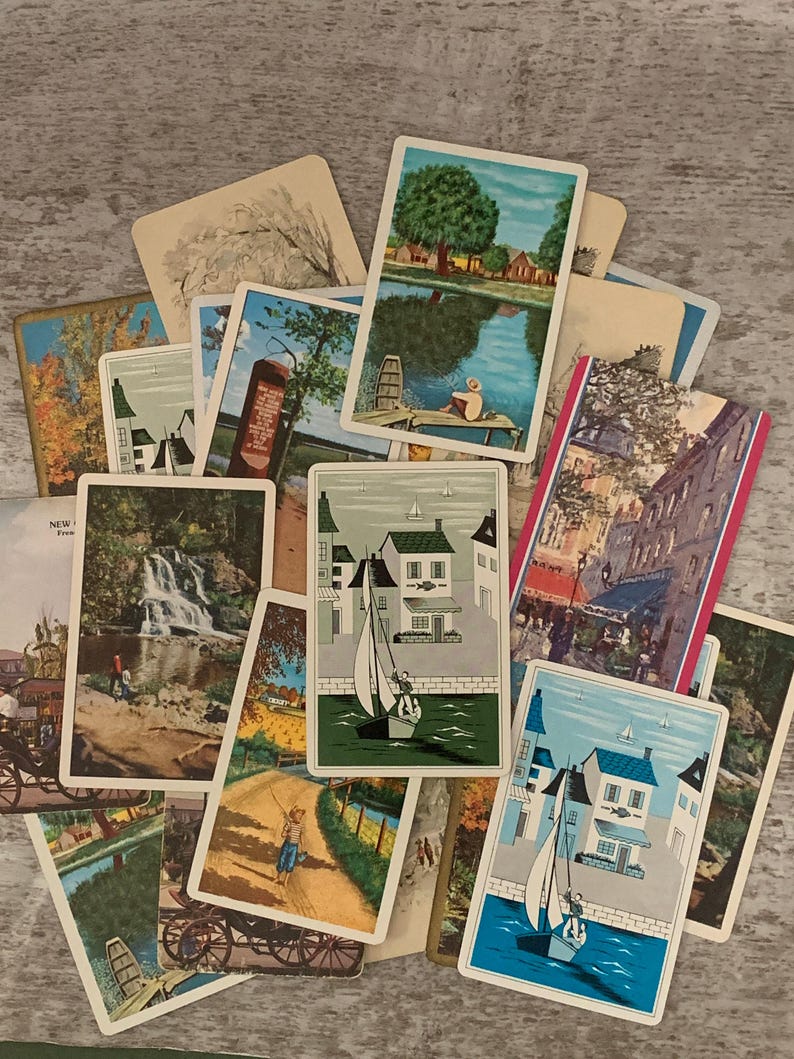52 Vintage Playing Cards Ephemera Pack: Crafting & Journaling Supplies image 4