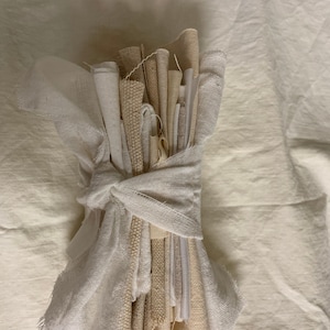 Neutral Textile Pack – Half Pound of Handpicked Fabric for Slow Stitching, Junk Journals, Visible Mending & Textile Art