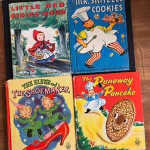 Cuentos infantiles antiguos para manualidades: de los años 50 a los 70. Tapas coloridas, cuentos pintorescos. Perfectos para diarios basura y manualidades.