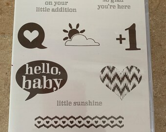 BlowOut Sale Stampin Up  Red Rubber Cling Stamps LITTLE SUNSHINE