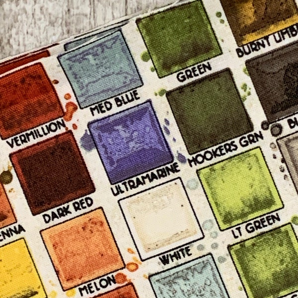 Snippet of Painter's Palette | J Wecker Frisch | Riley Blake Designs | 4 x 6 inches new stock Art Supply, Junk Journal Supply