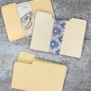 Mini Manila File Folders, 3 x 2-1/4 inches Set of 10 Handmade folders image 2
