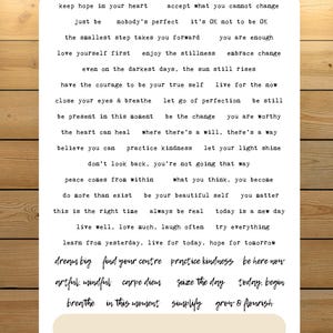 Printed Fabric Panel | Cotton | Quotes | Textile Collage & Slow Stitch Supply