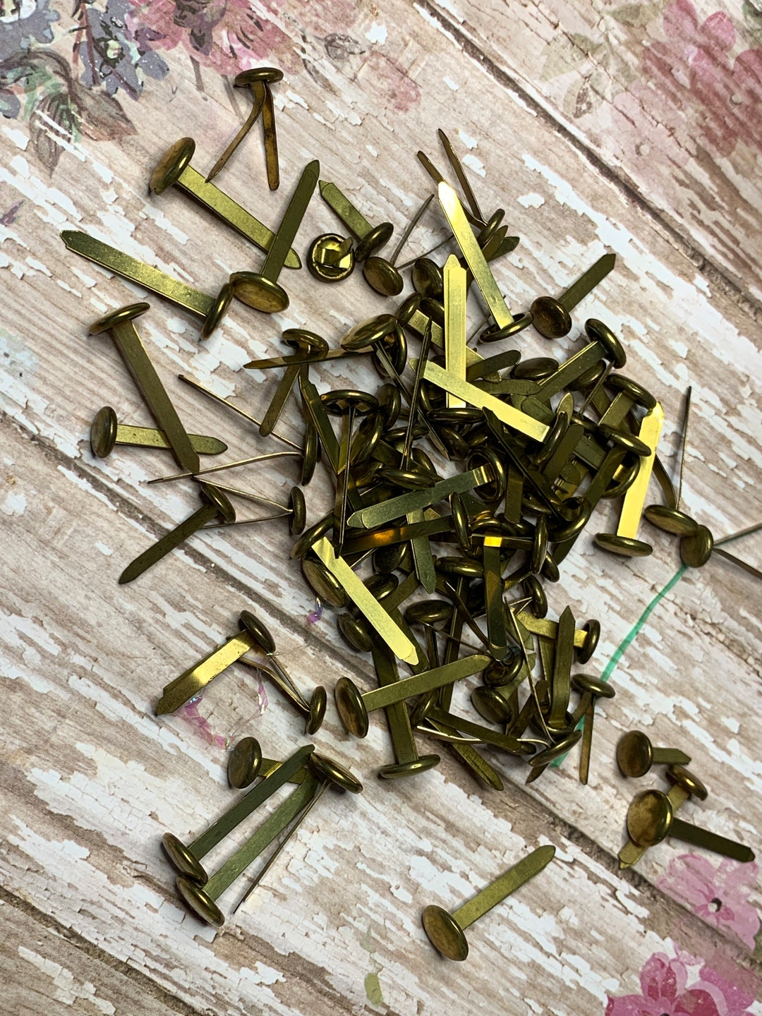 Brass Plated Fasteners Junk Journal, Scrapbooking, Mixed Media Supply, Vintage Fasteners Etsy