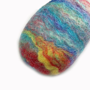 Felted Soap Unique Colorful Gift Brightly Multicolored Bar Skin Exfoliation Office Gift Wool Soap Felt