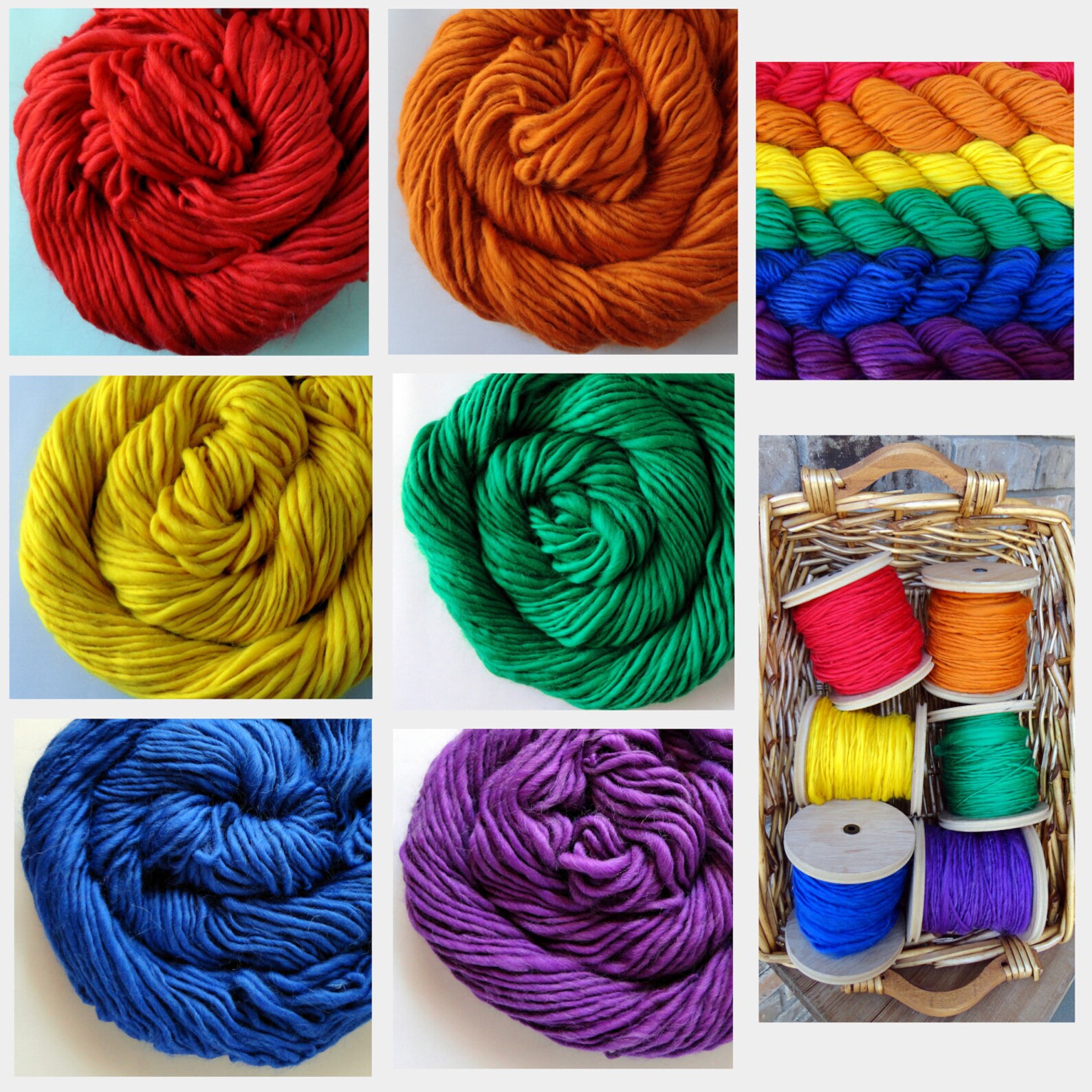 Handspun Yarn Wholesale Bulk 6 Skeins Single Spun Singles Etsy