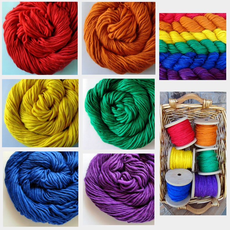 Handspun Yarn Wholesale Bulk 6 Skeins Single Spun Singles Etsy