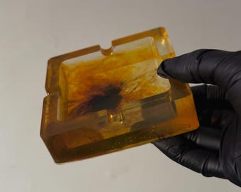 Yellow Square Ashtray