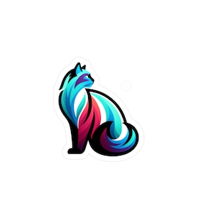 Eloise Delacroix - Playful Ragdoll Cat Geometric Vinyl Decals
