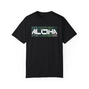 Aloha T-Shirt: Comfort Farben Blattgrün Design