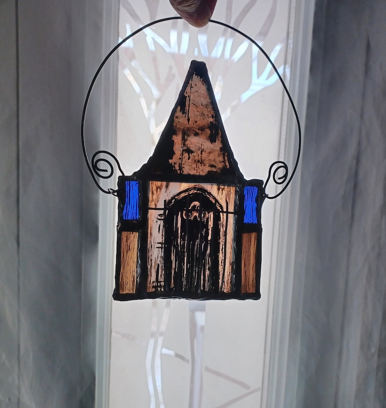 Mausoleum Stained Glass, Graveyard, Sunchatchers, for Windows