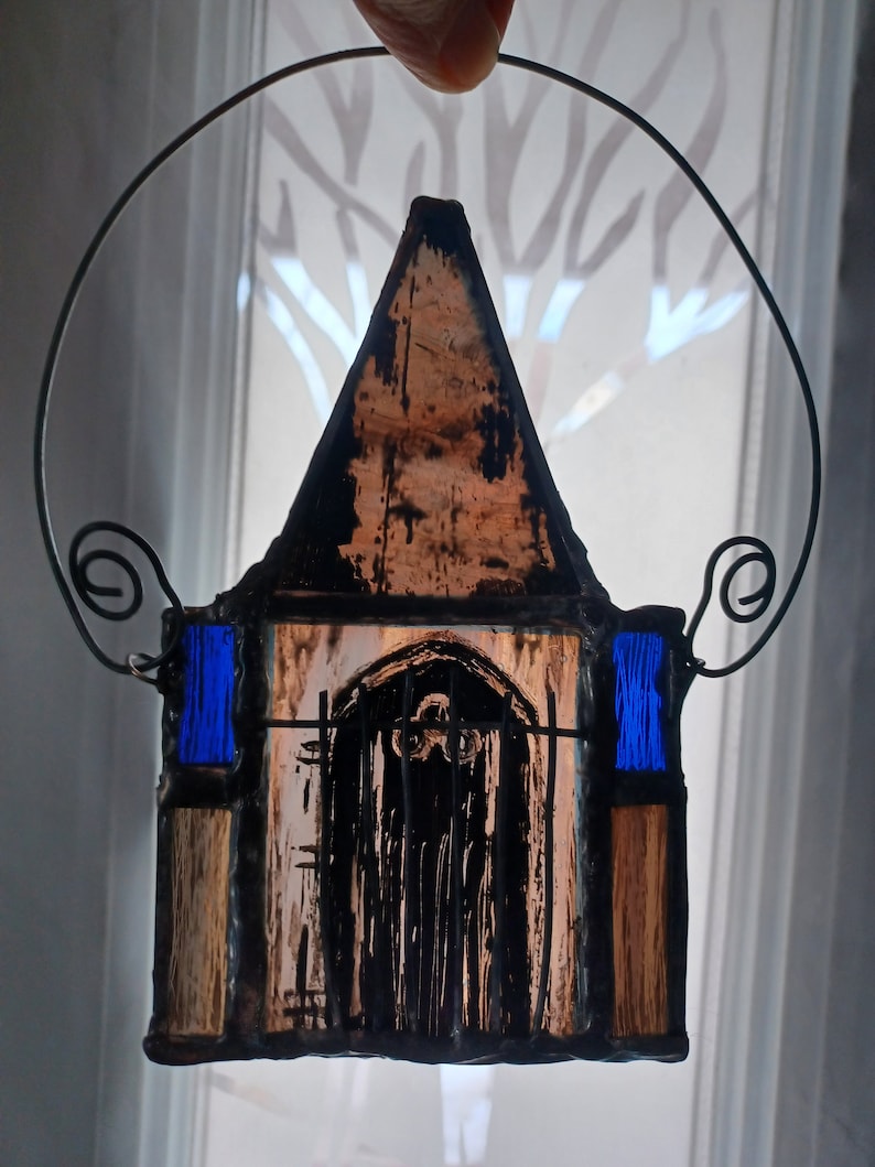 Mausoleum Stained Glass, Graveyard, Sunchatchers, for Windows