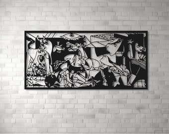 Personalized Guernica Sign • Pablo Picasso Wooden Wall Art • Wall Hanging Sculpture For Art Lovers • Indoor & Outdoor Use Wall Decoration