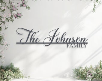 Personalized Family Name Sign • Modern Wooden Wall Art • House Wall Hanging • Indoor & Outdoor Use Wall Decor • Custom Home Text Sign