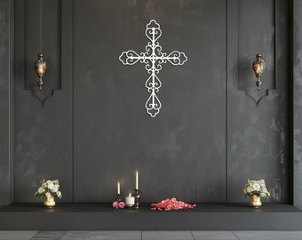 Custom Cross Wood Sign • Religious Wooden Wall Art • Handmade Plywood Wall Hanging • Indoor Outdoor Wall Decor • Christian Catholic Gifts