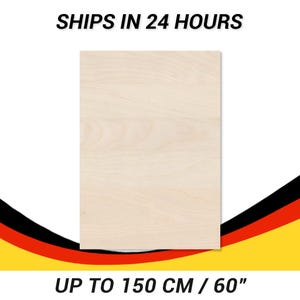 Personalized Wooden A Series Size Shape • Custom Cut Baltic Birch Plywood • Premium A/B (1/2) Wood Sheets • DIY Projects, Woodworking, Craft