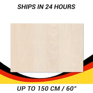 Gepersonaliseerde rechthoekige houten vorm • Op maat gesneden Baltisch berkenmultiplex • Premium A/B (1/2) houten platen • Doe-het-zelfprojecten, houtbewerking, knutselen