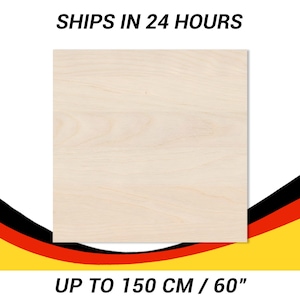 Personalized Wooden Square Shape • Custom Cut Baltic Birch Plywood • Premium A/B (1/2) Wood Sheets • DIY Projects, Woodworking, Crafts