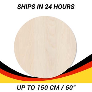 Gepersonaliseerde houten cirkelvorm • Op maat gesneden rond Baltisch berkenmultiplex • Premium A/B (1/2) houten platen • Doe-het-zelfprojecten, houtbewerking, knutselen