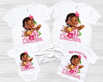 Maglietta di compleanno Disney Moana, maglietta per festa di compleanno per bambine, maglietta per compleanno Moana, maglietta per festa Disney Moana, maglietta di compleanno per bambini