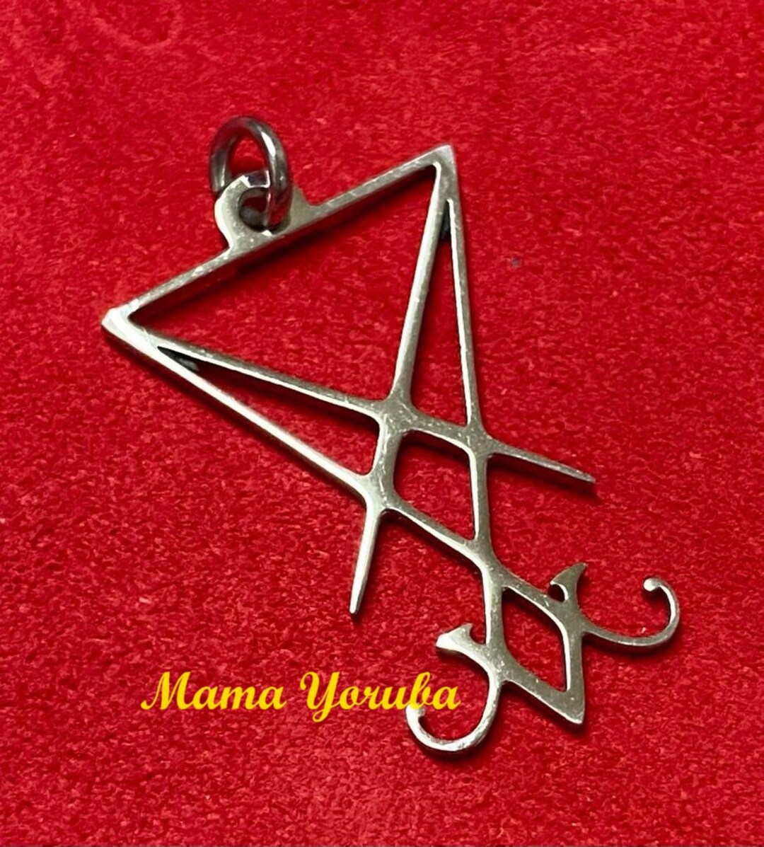 Collana Sigillo Di Lucifero In Acciaio Inossidabile - Pendente Satanico Unisex, Regalo Alternativo
