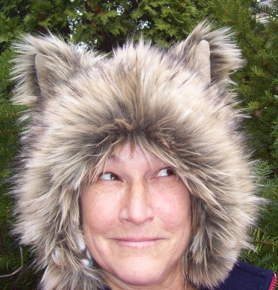 fluffy hat with ears