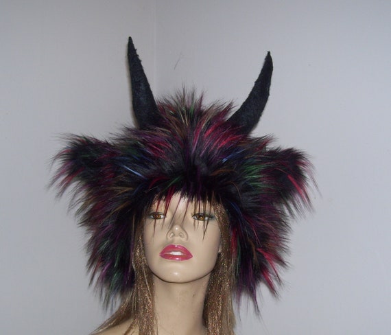 Monster Horn Hat Furry Hat OOAK Wild 