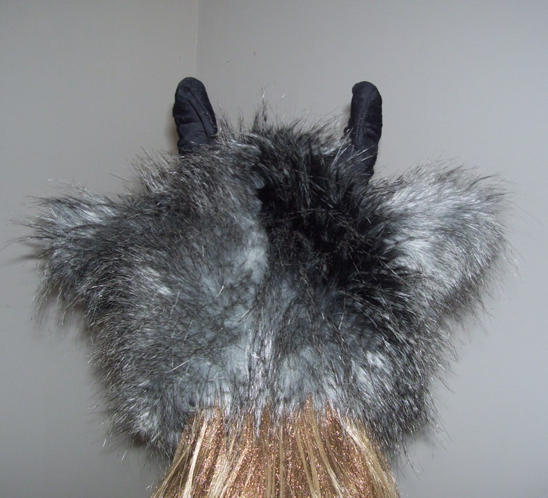 Monster Horned Hat Wild Thing Hat Black Gray Fur Woodland Etsy