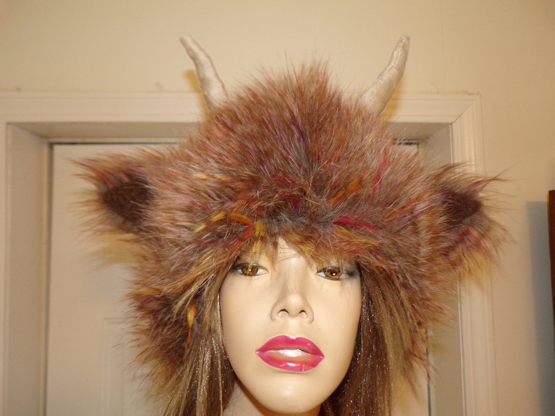 Ready to Ship Wild Thing Horn Hat Furry Hat OOAK Monster Hat Etsy