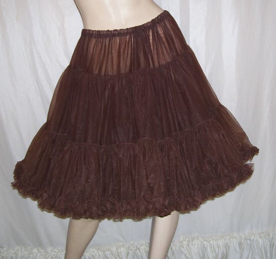 Brown Full Crinoline Halloween Costume Slip Skirt Vintage | Etsy