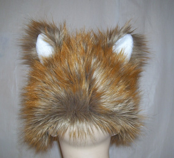 furry fox hat with ears