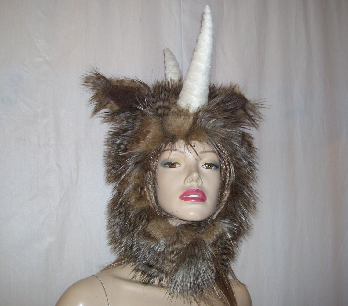 Monster Horn Hat OOAK Costume Hat Furry 4 Horned Horns Cryptid Etsy