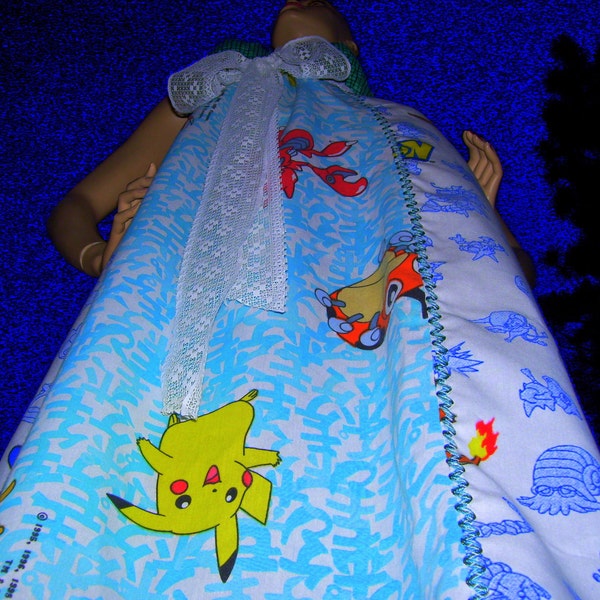 Pokemon baile vestido Picachu Upcycled Sundress Geek Chic Sundress Festival Maxi M L XL Plus tamaño