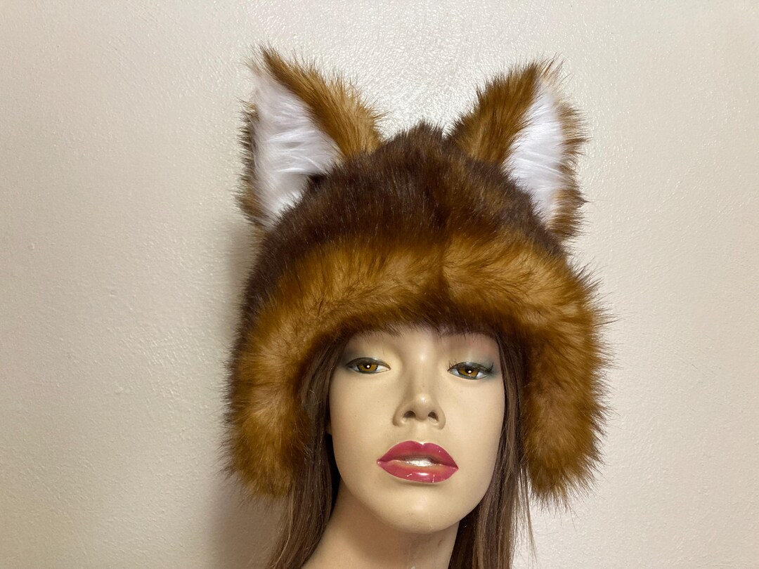 Fennec Fox Faux Fur Hat: Woodland Costume, Winter Warmth - Etsy
