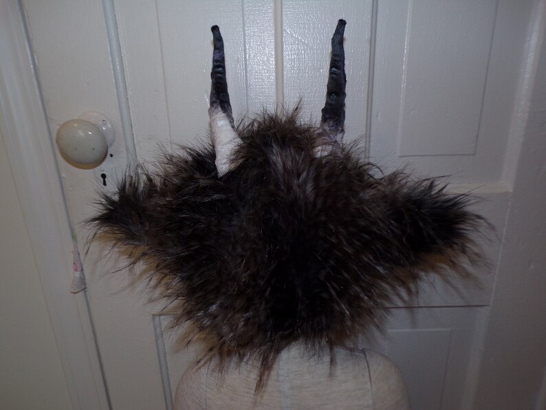 Ready to Ship Krampus Kids Hat Wild Furry Horn Fur Hat Monster Etsy