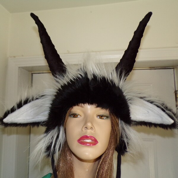 Horned Furry Hat Etsy
