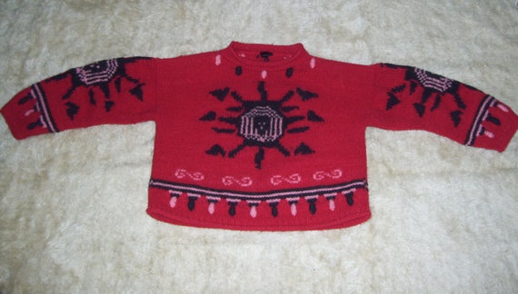 Crop Skull Sweater Vintage Cropped Thick 100% Woo… - image 6