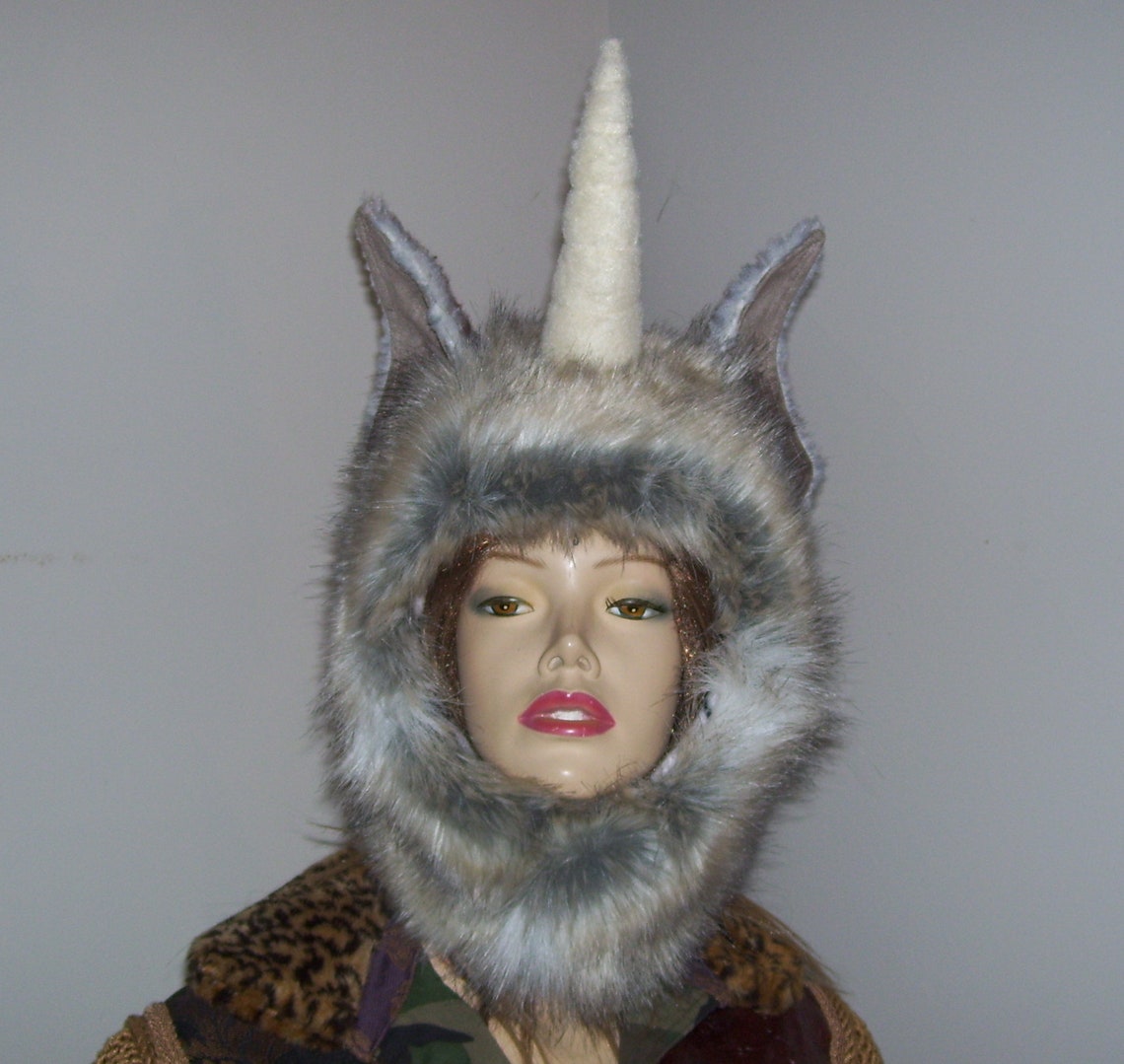 Monster Horn Hat OOAK Costume Hat Furry 4 Horned Horns Cryptid Etsy