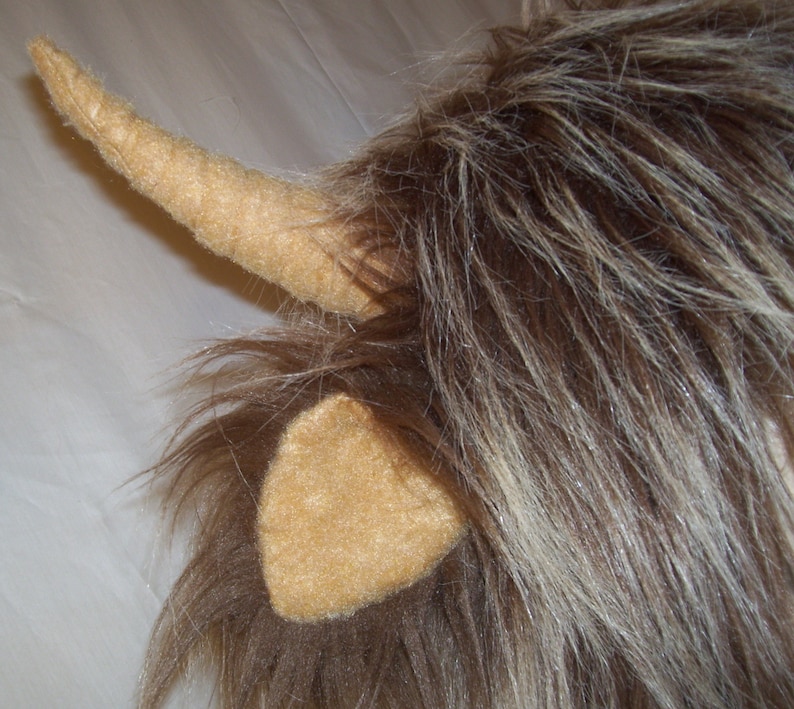 Highland Cow Hat Wild Thing Beast Hat Fur Horned Halloween Etsy