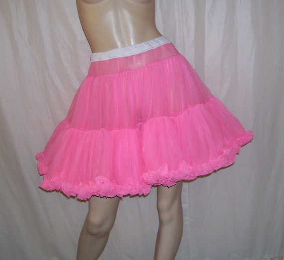 Pink Full Crinoline Hot Halloween Costume Slip Sk… - image 1