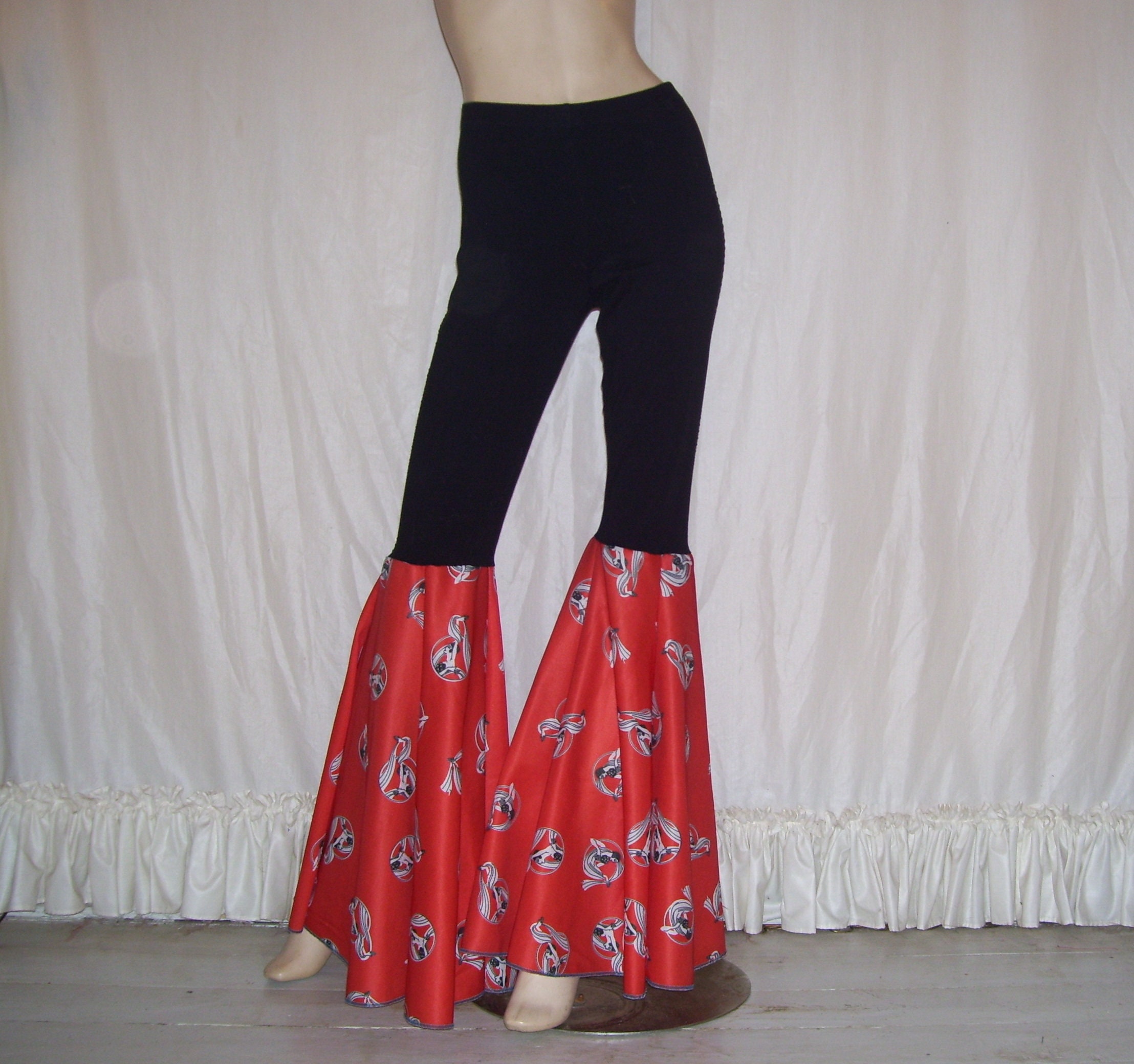 Bell Bottom Legging Costume Pants Hippie Retro Bells 70s Disco