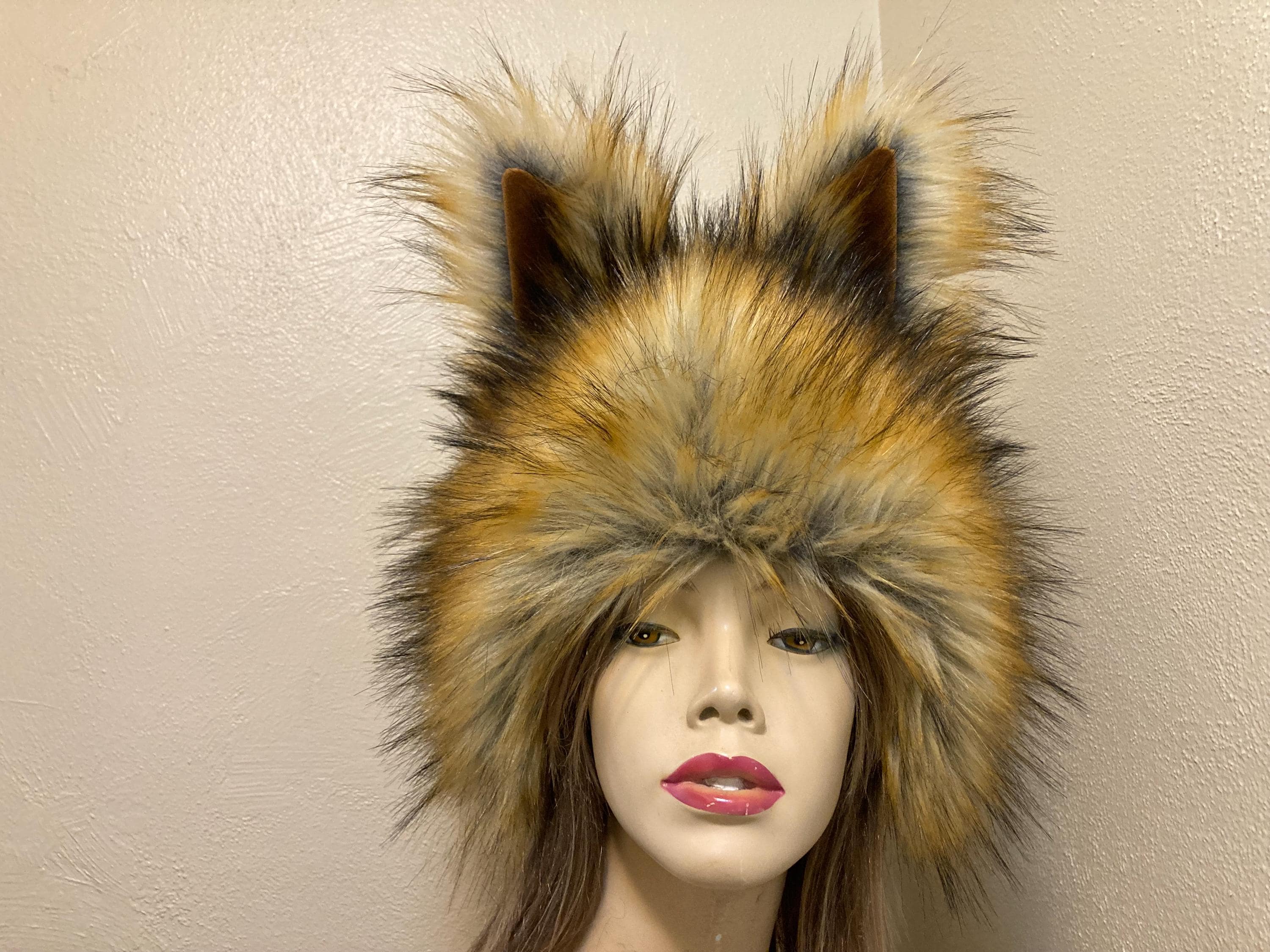 Gorro De Lobo Con Orejas De Felpa – Para Frío, Cosplay Y Halloween, Unisex, Talla Única, Lavable A Máquina