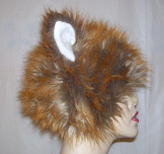 furry fox hat with ears