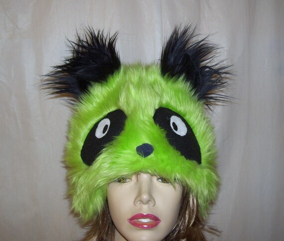 green fur hat
