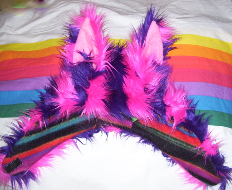 Cheshire Cat Fur Hat Furry Fur Stripe Cat Kitty Hood Halloween Etsy