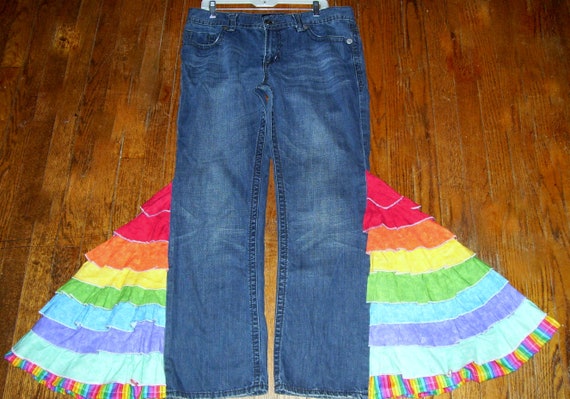 huge bell bottom jeans