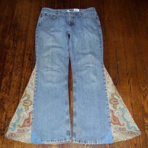 Hippie Bell Bottom Jeans OOAK Custom Order Send Me YOUR Jeans Unique ...